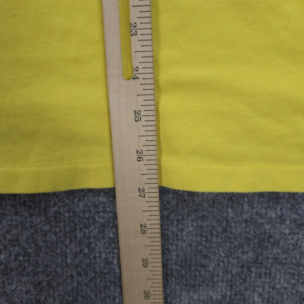 Vintage Polo Ralph Lauren Polo Shirt Mens L Yellow Big Pony Pique Custom Fit